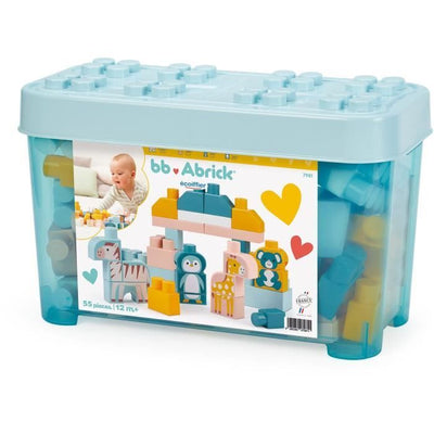 Brick Barrel - Gioco di costruzione - ECOIFFIER - Animali del mondo - 55 pezzi - +12 mesi