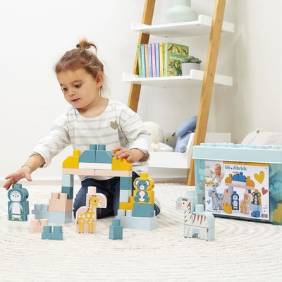 Brick Barrel - Gioco di costruzione - ECOIFFIER - Animali del mondo - 55 pezzi - +12 mesi