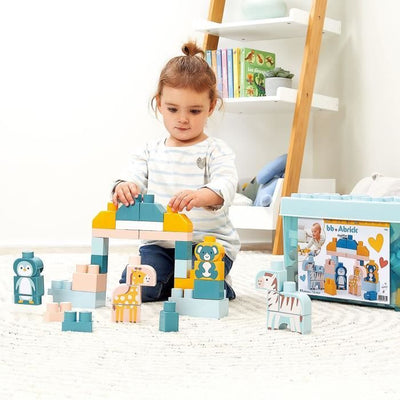 Brick Barrel - Gioco di costruzione - ECOIFFIER - Animali del mondo - 55 pezzi - +12 mesi