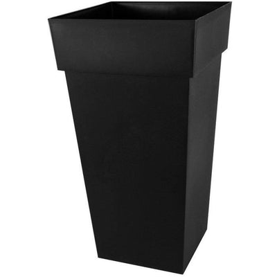 EDA Vaso di fiori XXL Toscana - Quadrato - 43,3 x 43,3 x H 80 cm - 98 L - grigio antracite