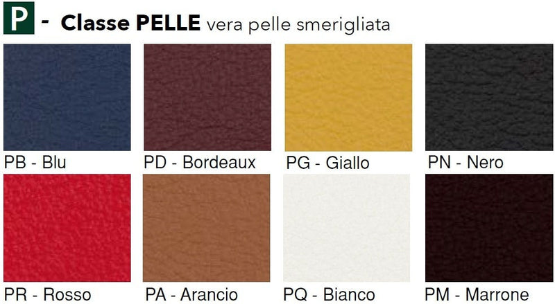 Divano ergonomico direzionale a tre posti rivestito in pelle