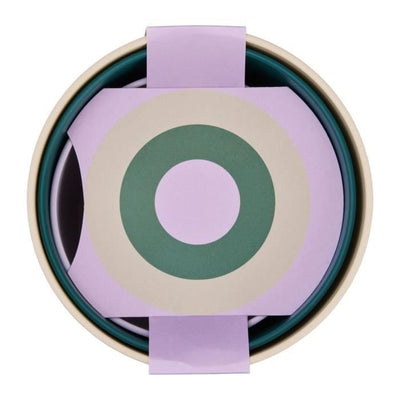 Vaso da fiori - Elho - Lex Pott - Set 14 - Bianco Verde Viola - L 14 x P 13,8 x A 12 cm - Per interni - 100% riciclato