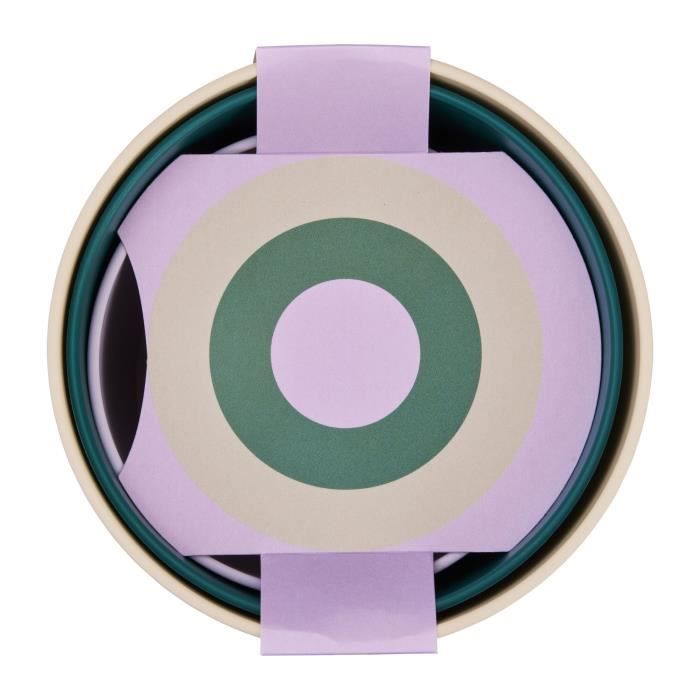 Vaso da fiori - Elho - Lex Pott - Set 14 - Bianco Verde Viola - L 14 x P 13,8 x A 12 cm - Per interni - 100% riciclato