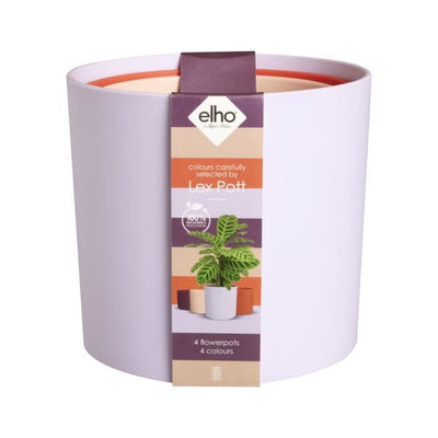 Vaso da fiori - Elho - Lex Pott - Set 15 - Viola Rosso Rosa Viola - L 15 x P 14,8 x A 14 cm - Per interni - 100% riciclato