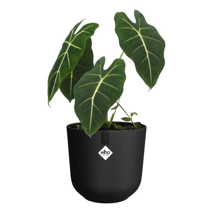 Vaso da fiori - Elho - Jazz Round - Nero -  26 x H 24 cm - Interno - 100% riciclato