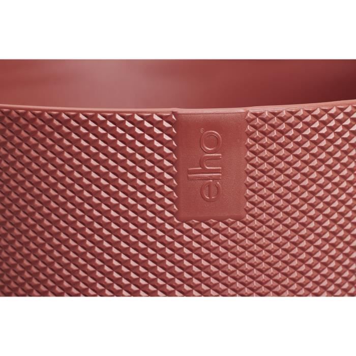 Vaso da fiori - Elho - Jazz Round - Rosso - L 35 x P 34,5 x H 32 cm - Interno - 100% riciclato