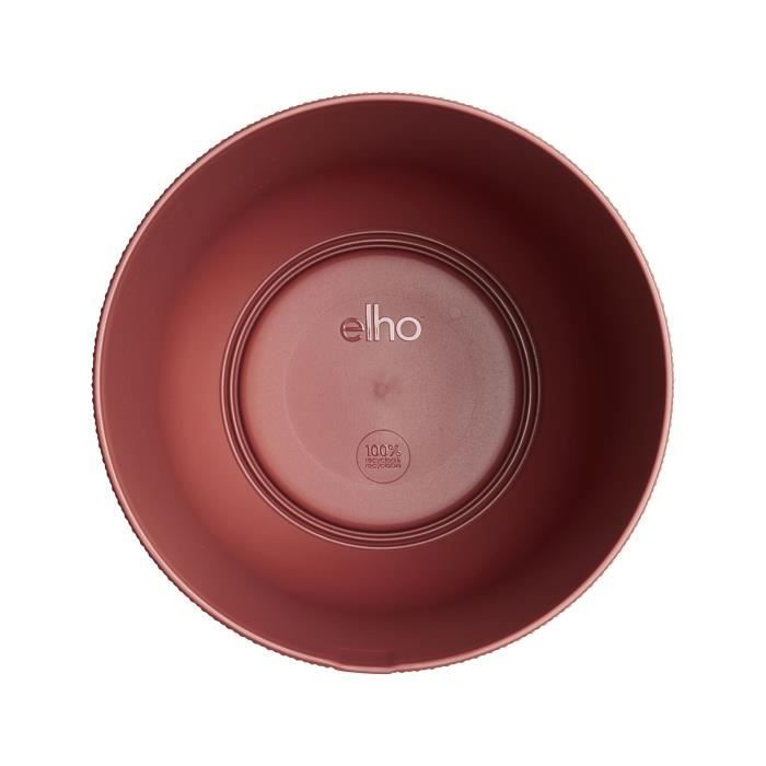 Vaso da fiori - Elho - Jazz Round - Rosso - L 35 x P 34,5 x H 32 cm - Interno - 100% riciclato