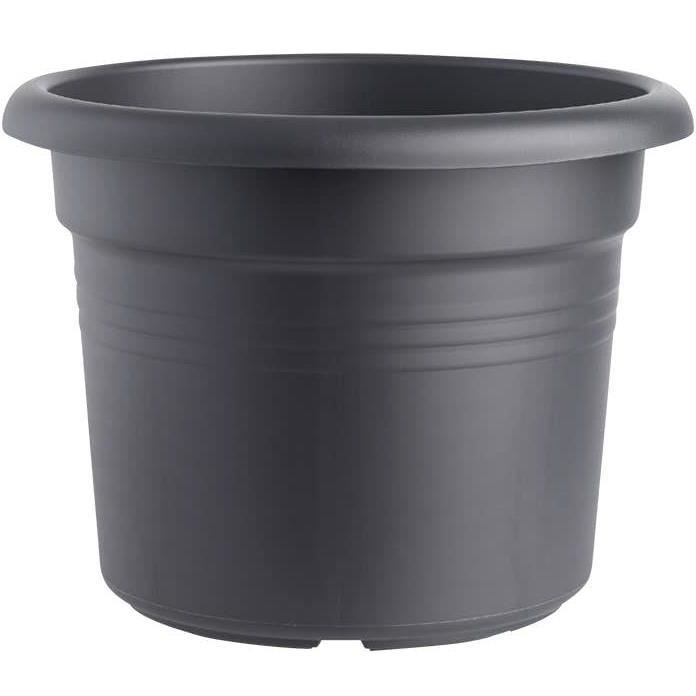 Nozioni di base verde rotonda pentola di fiori - Plastica - 45 - Terracotta morbida