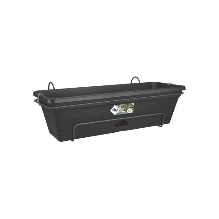 ELHO Balconniere Green Basics Allin1 50 - Esterno e balcone - L 25,7 x P 47,3 x H 16,7 cm - Living nero