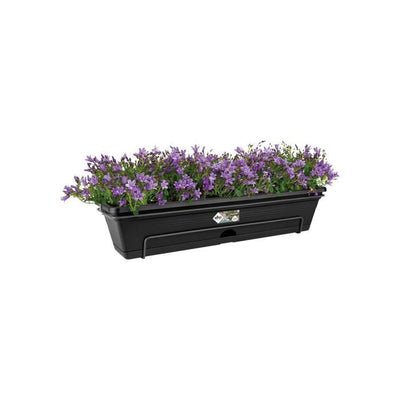 ELHO Balconniere Green Basics Allin1 50 - Esterno e balcone - L 25,7 x P 47,3 x H 16,7 cm - Living nero