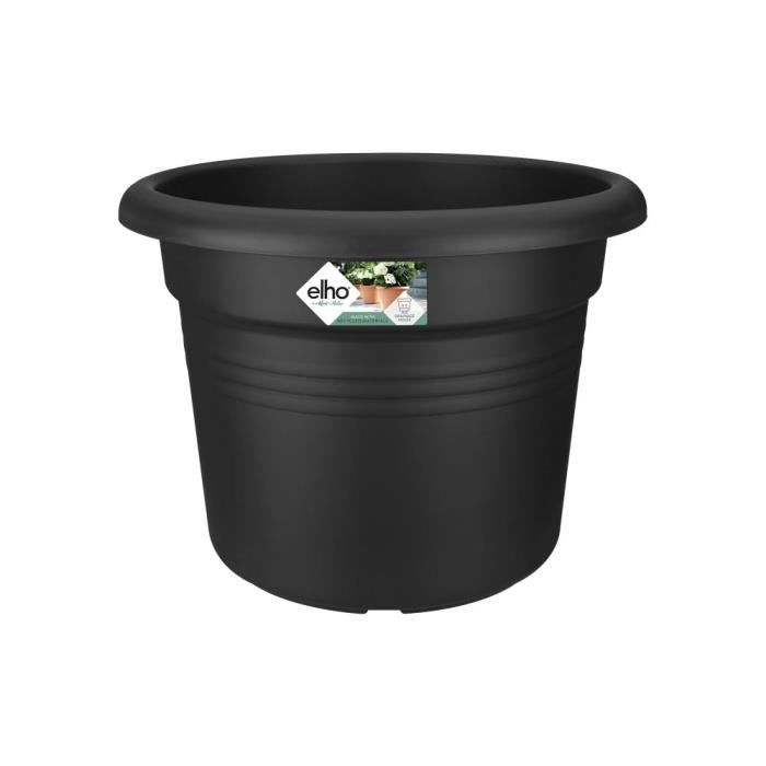 Fioriera Elho Green Basics Cilinder 65 - Nera -  64 x H 49 cm - da esterno - 100% riciclata
