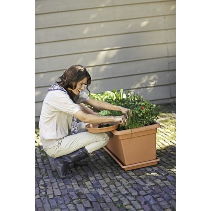 Sottovaso ELHO Green Basics 100 - Terracotta morbida - XXL - Esterno -  89,7 x H 5,7 cm