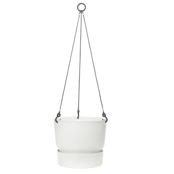 Vaso per fiori sospeso ELHO Greenville 24 - Esterno -  23,9 x H 20,3 cm - Bianco