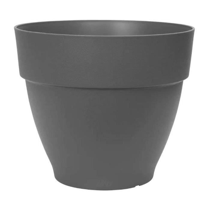 Elho Vibia Campana Fioriera Rotonda 55 - Nero -  55 x H 47 cm - da esterno - 100% riciclato