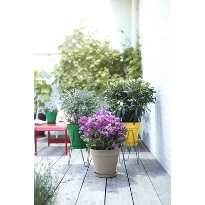 Vaso di fiori rotondo ELHO Loft Urban 25 - Esterno -  24,5 x H 22,2 cm - Giallo ocra