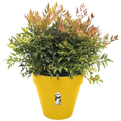 Loft Urban Round Flower Pot - Plastic - Pilld - Tank - con ruote - 40 - ocra
