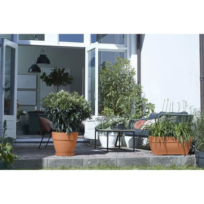 Fioriera Elho Vibia Campana Terrasse 80 - Marrone - L 77 x P 35 x H 33 cm - da esterno - 100% riciclata