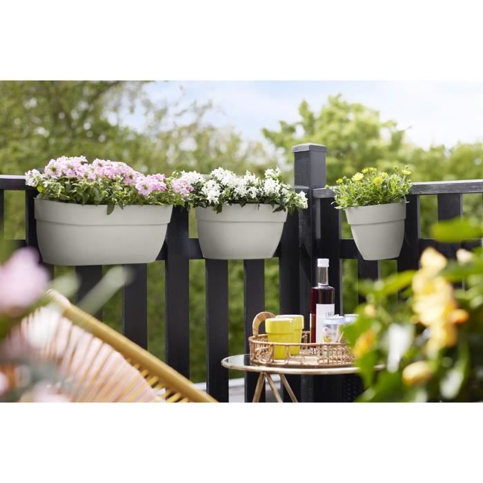 ELHO - Vaso da fiori - Vibia Campana Easy Hanger Small - Silk White - Balcone esterno - L 24,1 x P 20,5 x H 26,5 cm