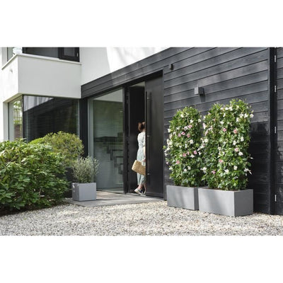 Fioriera Elho Vivo Next Square 40 - Grigio -  39 x H 38 cm - da interno/esterno - 100% riciclato