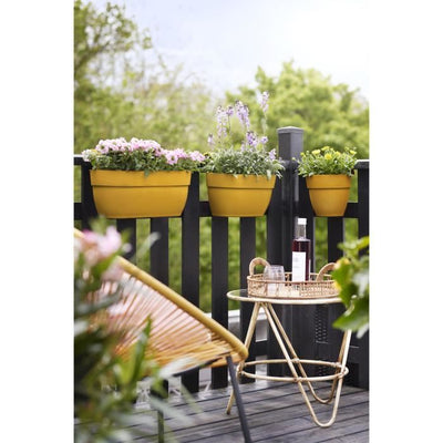 ELHO - Vaso da fiori - Vibia Campana Easy Hanger Large - Giallo miele - Balcone esterno - L 24,1 x P 46 x H 26,5 cm