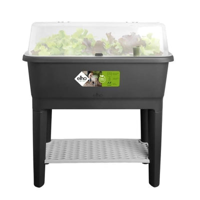 Orto in piedi ELHO Noa - Nero - L 79 x P 39 x H 94 cm - coltivazione e raccolta - 100% riciclato