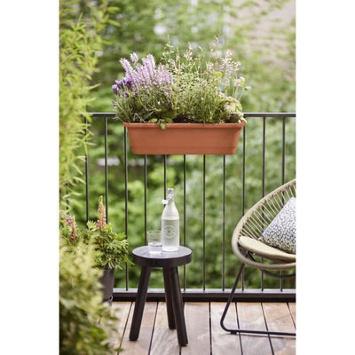 Elho Noa Balconiere L - Marrone - L 65 x P 20 x H 18 cm - Balcone esterno - 100% riciclato