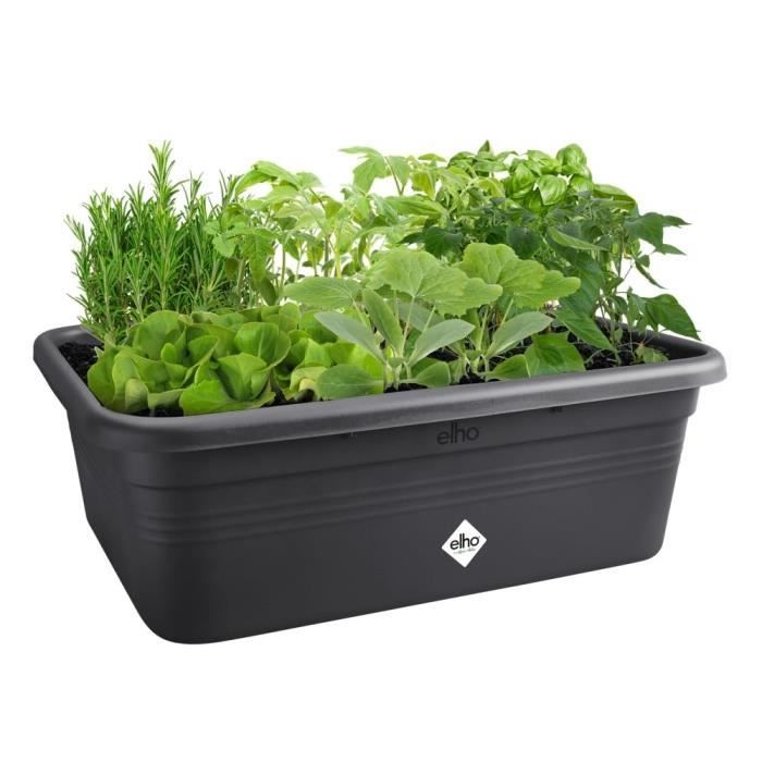 Fioriera Elho Green Basics Jardin De Cultivation L - Nero - L 76 x P 57 x H 27 cm - coltivazione e raccolta all&