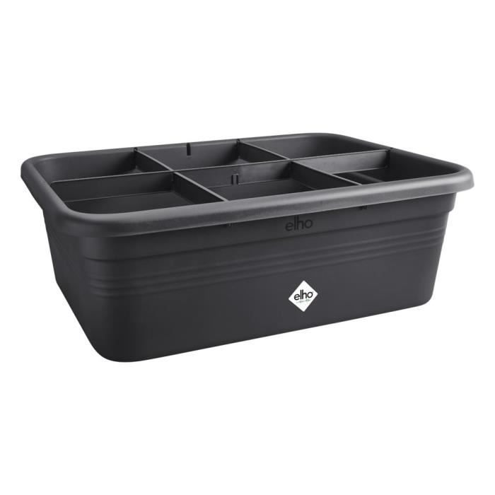 Fioriera Elho Green Basics Jardin De Cultivation L - Nero - L 76 x P 57 x H 27 cm - coltivazione e raccolta all&