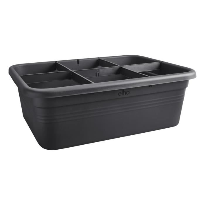 Fioriera Elho Green Basics Jardin De Cultivation L - Nero - L 76 x P 57 x H 27 cm - coltivazione e raccolta all&