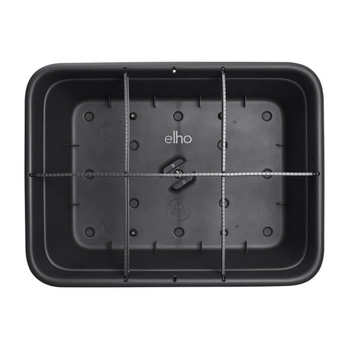 Fioriera Elho Green Basics Jardin De Cultivation L - Nero - L 76 x P 57 x H 27 cm - coltivazione e raccolta all&