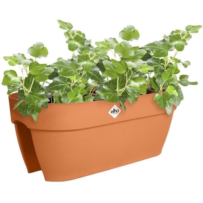 Vaso per fiori - ELHO - Vibia Campana Flower Bridge 60 - Marrone - L 26 x P 59 x H 22 cm - Balcone/Esterno - 100% riciclato