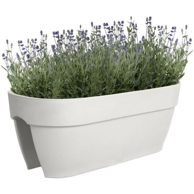 Vaso per fiori - ELHO - Vibia Campana Flower Bridge 60 - Bianco - L 26 x P 59 x H 22 cm - Balcone/Esterno - 100% riciclato