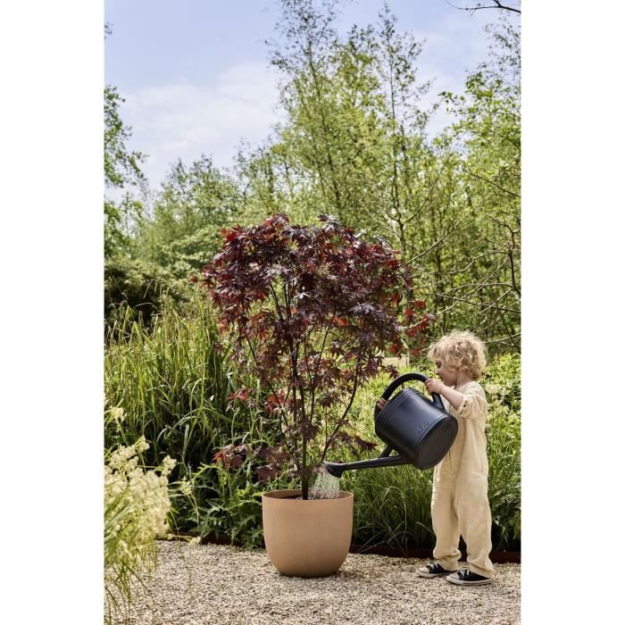 Vaso per fiori - ELHO - Sereh Round 30 - Marrone - L 30 x P 29,5 x H 25 cm - 100% riciclato