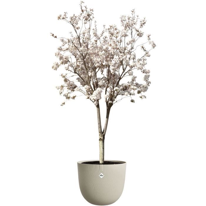 Vaso per fiori - ELHO - Sereh Round 47 - Beige -  47 x H 40 cm - 100% riciclato