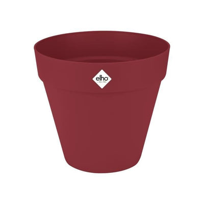 Vaso da fiori - Elho - Loft Urban Round - Ruote 40 - Rosso - L 39 x P 38,5 x H 35 cm - Esterno - 100% riciclato