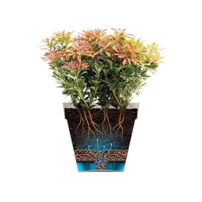 Vaso da fiori - Elho - Loft Urban Round - Altezza 42 - Rosso -  42 x H 56 cm - Esterno - 100% riciclato