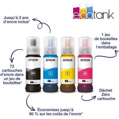 Stampante multifunzione A4 - EPSON - Ecotank ET-2860 - Wi-Fi - Dotata di serbatoi inchiostro