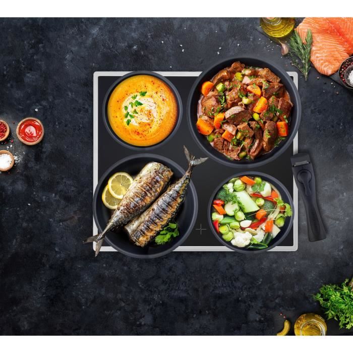 Batteria da cucina rimovibile Arthur Martin 15 camere 16-20-22-24-26 cm nero