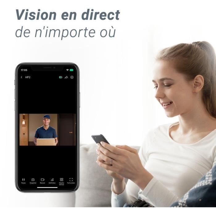 Spioncino connesso - EZVIZ - HP2 - 1080p - batteria 2200mAh - angolo di visione 146 - schermo 4,3 pollici