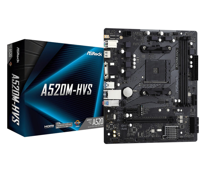 Asrock A520M-HVS Presa AM4 micro ATX AMD A520