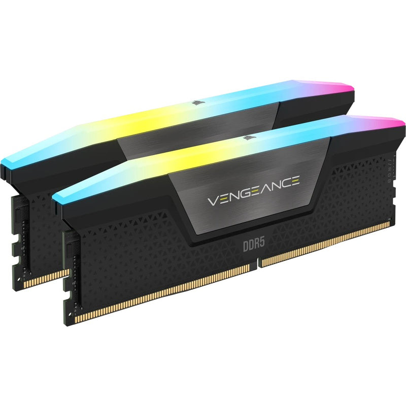 Corsair Ram Vengeance Rgb Ddr5 64Gb 2X32Gb Ddr5 6000 Pc5-48000 C30 1.4V Intel Xmp Memory- Black