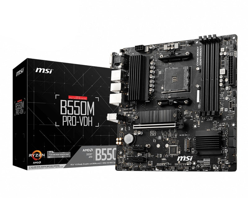 MSI B550M PRO-VDH AMD B550 Presa AM4 micro ATX