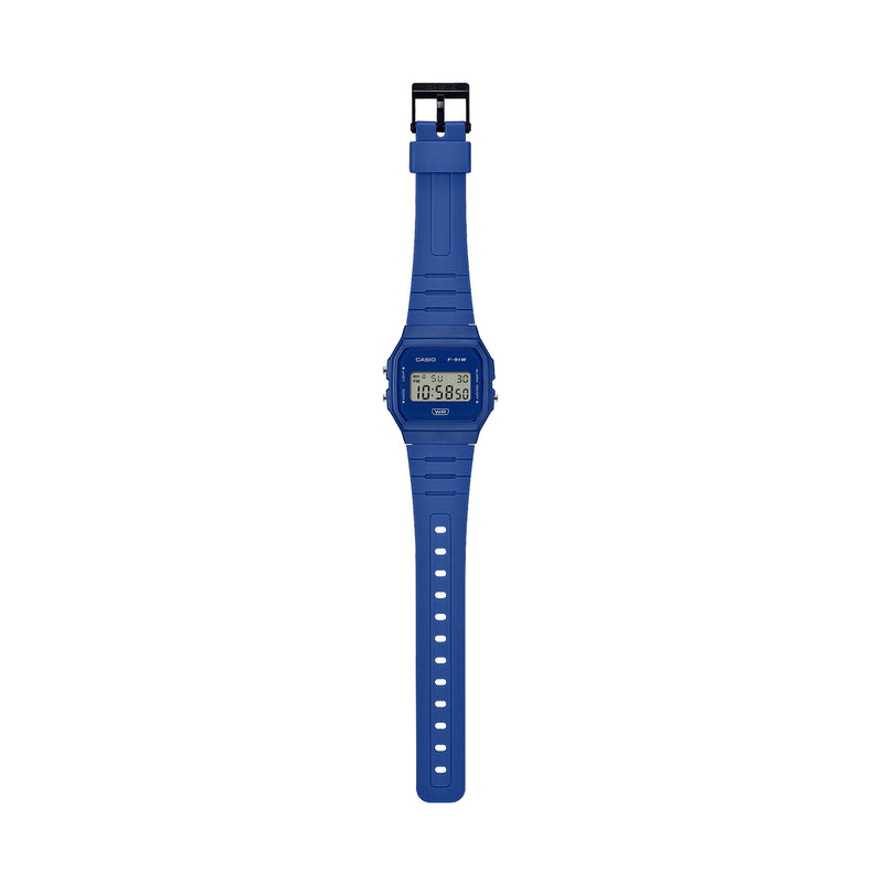 CASIO VINTAGE Mod. F-91 BIO RESIN STRAP - BLUE