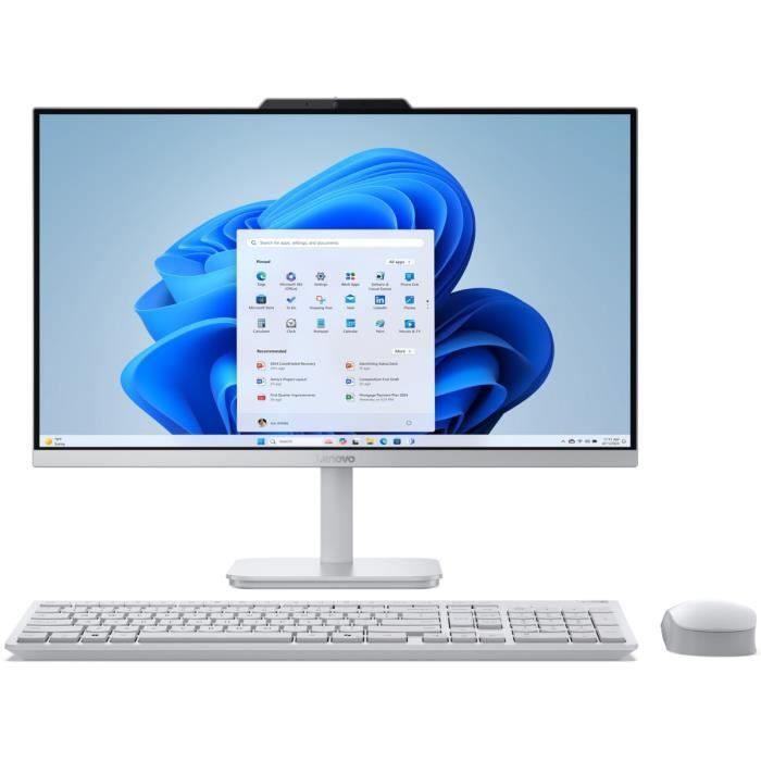 PC All-in-One LENOVO A100  Windows 11 - 23.8 FHD - Intel N100 - 8 GB di RAM - 256 GB SSD - Tastiera + Mouse wireless