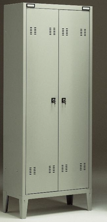 Armadio per spogliatoio monoblocco a 2 posti con vano interno cm. 70x47x180h