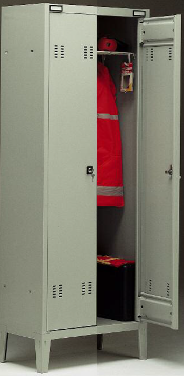 Armadio per spogliatoio monoblocco a 2 posti con vano interno cm. 70x47x180h