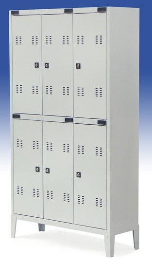 Armadietto spogliatoio in pronta consegna a 6 posti multi vano cm. 102x47x180h