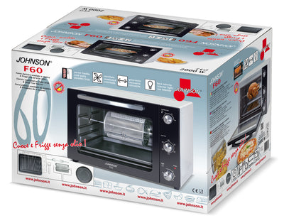 Forno Elettrico Multifunzione Friggitrice Aria 2000W 60L Ventilato Pareti Fredde