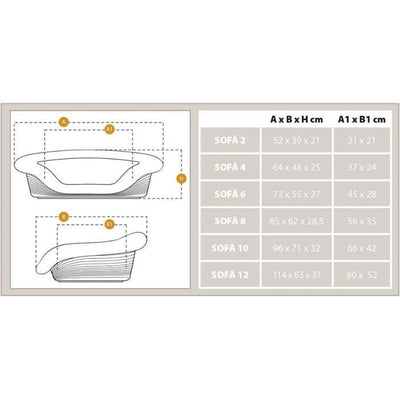 Cesto - FERPLAST - DIVANO 6 - Design moderno - Cuscino fantasia - Antiscivolo