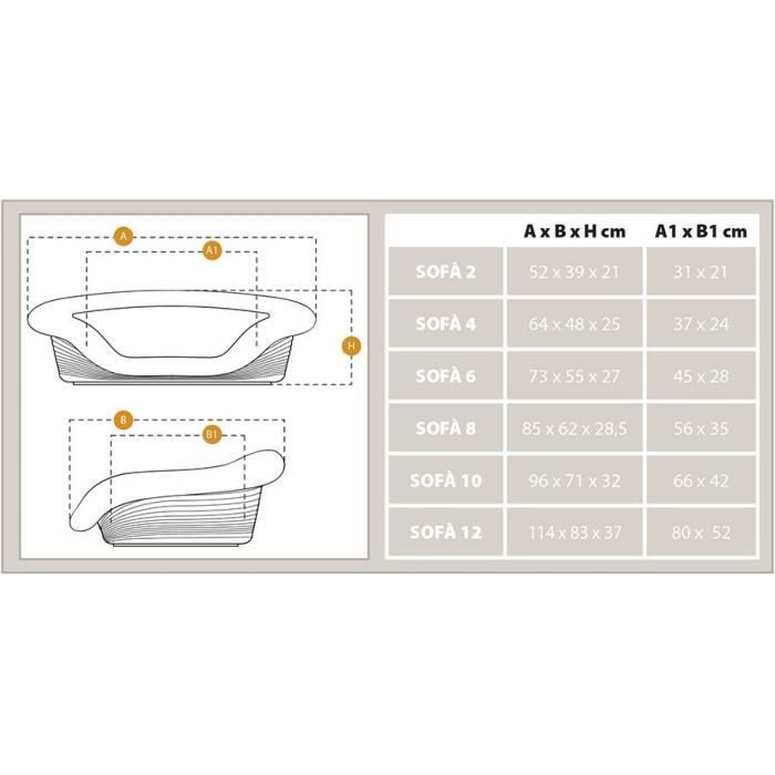 Cesto - FERPLAST - DIVANO 6 - Design moderno - Cuscino fantasia - Antiscivolo